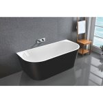 Cada freestanding la perete Linea Combine 170x80 negru