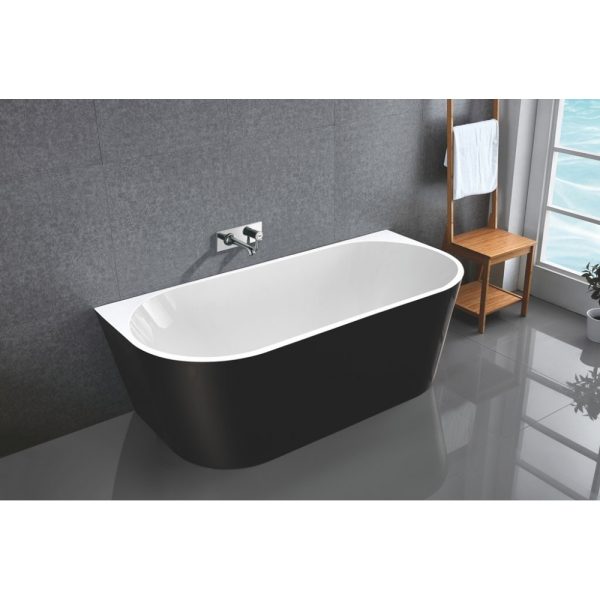 Cada freestanding la perete Linea Combine 170x80 negru