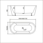 Cada freestanding 172x80 Allure - imagine 5