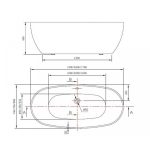 Cada freestanding ovala 160x80 EGG - imagine 4