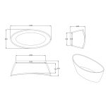 Cada freestanding acril 170x80 Avia - imagine 4