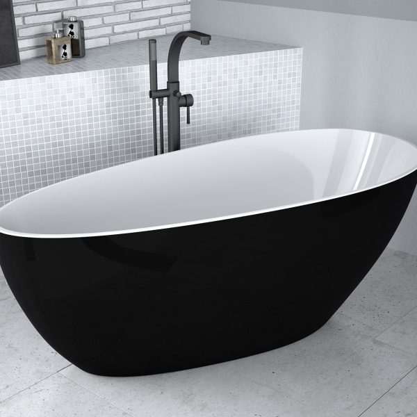 CADA FREESTANDING GOYA 160X70, BLACK&WHITE