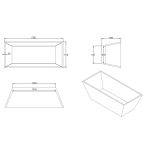 Cada freestanding acril 170x75 wall - imagine 4