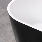 Cada freestanding la perete Neagra Linea 150x75x58 - imagine 4