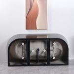 Cada freestanding la perete Neagra Linea 150x75x58 - imagine 7