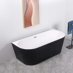 Cada freestanding la prete Linea Shell Negru 170x75x58 - imagine 2