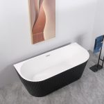 Cada freestanding la prete neagra Linea Shell 150x75x58 - imagine 3