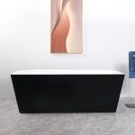 Cada freestanding la prete neagra Linea Shell 150x75x58 - imagine 8