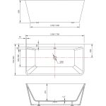 Cada freestanding la perete 150x75 Linea Wall - imagine 4