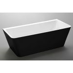 Cada freestanding la perete 170x80 Linea Wall negru