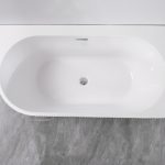 Cada freestanding neagra pe colt dreapta scoica 150x75x58 - imagine 6