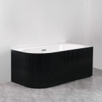 Cada freestanding neagra pe colt dreapta scoica 160x75x58 - imagine 2