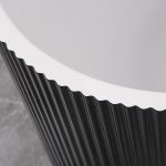 Cada freestanding neagra pe colt stanga scoica 150x75x58 - imagine 2