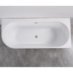 Cada freestanding negru pe colt dreapta Linea 170x75x58 - imagine 5