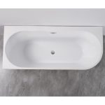 Cada freestanding negru pe colt stanga Linea 170x75x58 - imagine 5