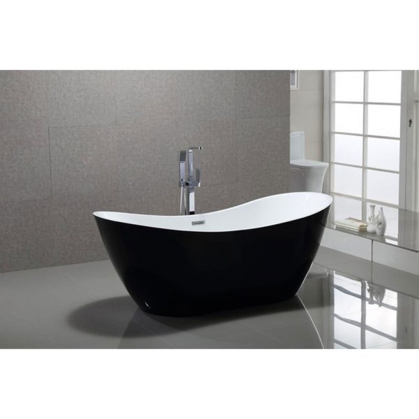 Cada freestanding 180x80 Tender Curve Negru