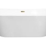 CADA FREESTANDING VICA, INTERIOR ALB LUCIOS, EXTERIOR ALB LUCIOS, SIFON SI PREAPLIN CU UMPLERE CROM