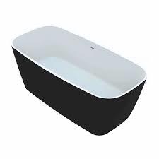 CADA FREESTANDING VOLANS BLACK & WHITE 1510X720X540, FARA PREAPLIN, VENTIL CLICK-CLACK CROM