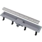 CANAL DE SCURGERE APZ10 SIMPLE CU GRATAR PERFORAT, 550MM, OTEL INOXIDABIL MAT