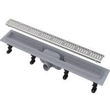 CANAL DE SCURGERE APZ10 SIMPLE CU GRATAR PERFORAT, 550MM, OTEL INOXIDABIL MAT