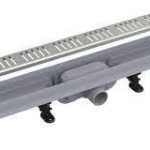 CANAL DE SCURGERE APZ10 SIMPLE CU GRATAR PERFORAT, 650MM, OTEL INOXIDABIL MAT