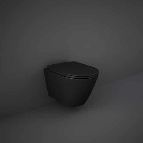 CAPAC VAS WC FEELING SOFT CLOSE NEGRU MAT