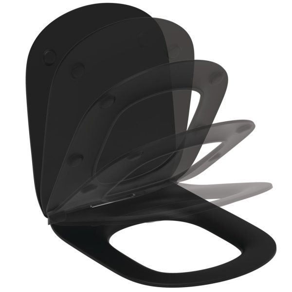 CAPAC WC TESI SLIM SOFT-CLOSE EASYFIX+, NEGRU MAT (DOAR PT T4932V3)
