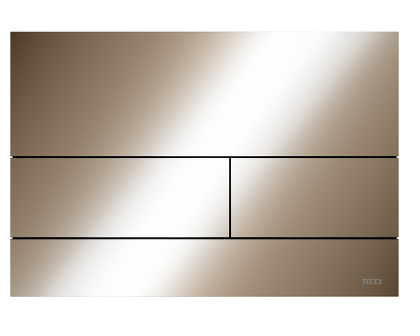 CLAPETA ACTIONARE IN DOUA TREPTE TECESQUARE POLISHED RED GOLD II ANTIAMPRENTA 240X170X2 MM