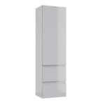 COLOANA MOBILIER COMO, 40X31.6X140 CM, O USA REVERSIBILA SI DOUA SERTARE SOFT-CLOSE, GRI DESCHIS LUCIOS