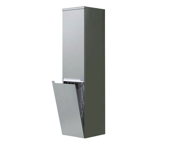 COLOANA MOBILIER SILVER 350X350X1440,USI DESCHIDERE STANGA ,COS RUFE, GRI MAT