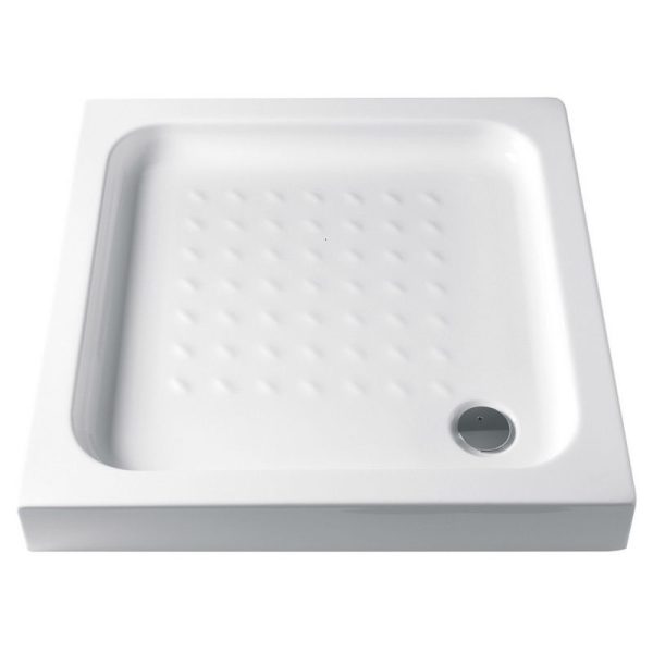 CUVA DUS ACRYL ELBA ALB 90X90X7.5 ANTISLIP , FARA SIFON