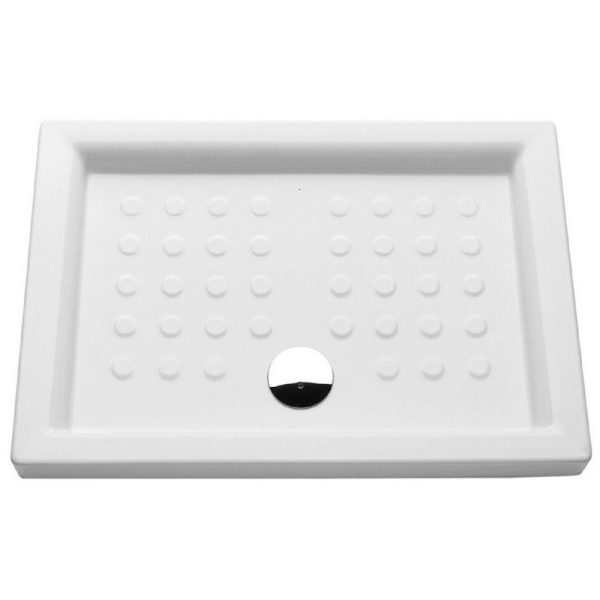 CUVA DUS CERAMICA RECTANGULARA ATLAS 1000X800X80 ALB FARA SIFON