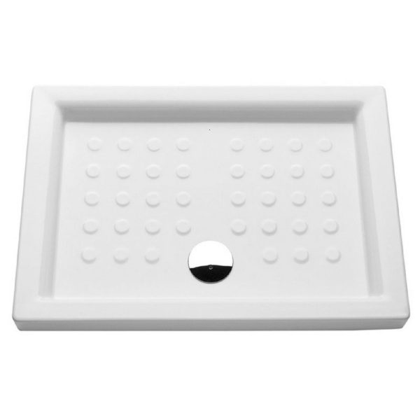 CUVA DUS CERAMICA RECTANGULARA ATLAS 1200X700X80 ALB FARA SIFON