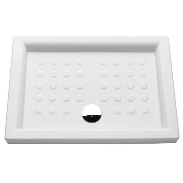 CUVA DUS CERAMICA RECTANGULARA ATLAS 1200X800X80 ALB FARA SIFON