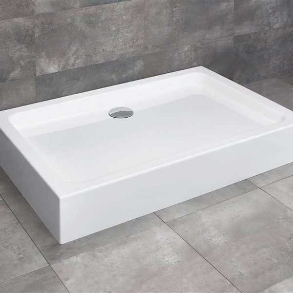 CUVA DUS LAROS D 100X80X17, ACRYL, PANOU INTEGRAL, PICIOARE IN SET