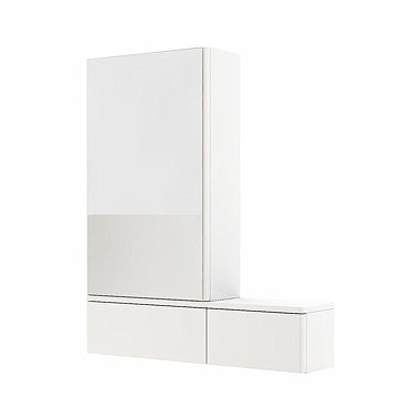 DULAP LATERAL CU OGLINDA STANGA 80.8X85X17.6 CM ALB LUCIOS