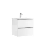DULAP SHONA 60 CM PENTRU LAVOAR, DOUA SERTARE, ALB MAT