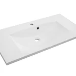 LAVOAR AMELIA 90 CM, MARMURA COMPOZITA, ALB