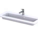 LAVOAR ANNABELLE 100 CM, MARMURA COMPOZITA, CU 2 CUVE, ALB NOU