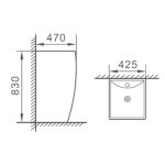 Lavoar freestanding alb 425x470 - imagine 2