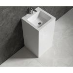 Lavoar freestanding compozit ceramic 430x430x840 - imagine 2