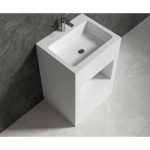 Lavoar freestanding compozit ceramic 580x480x840 - imagine 2