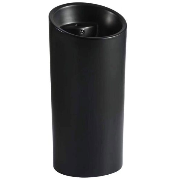 Lavoar freestanding negru rotund 450x450