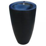 Lavoar freestanding  rotund, negru mat