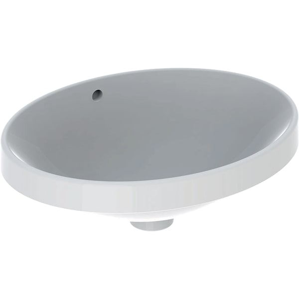 LAVOAR INCORPORAT GEBERIT VARIFORM, OVAL B-50CM, T-40CM, PREAPLIN VIZIBIL, GLAZURAT ALB