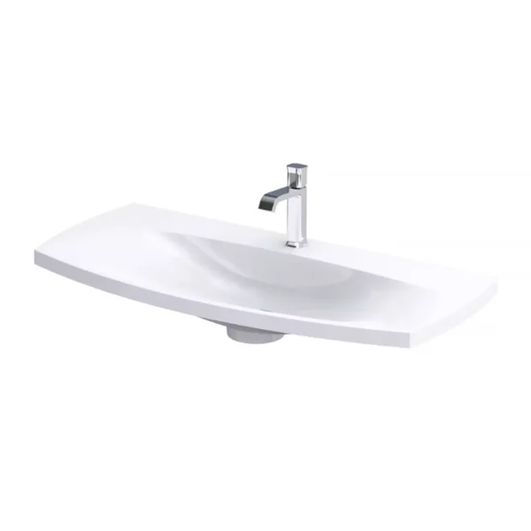 LAVOAR LOUIS 102X48, MARMURA COMPOZITA, ALB MAT