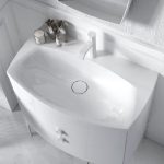 LAVOAR LOUIS 82X48, MARMURA COMPOZITA, ALB