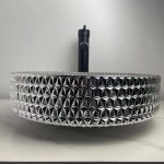 Lavoar sticla negru pe blat 40x40 - imagine 2