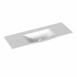 LAVOAR WAVE 120 CM, MARMURA COMPOZITA, ALB NOU