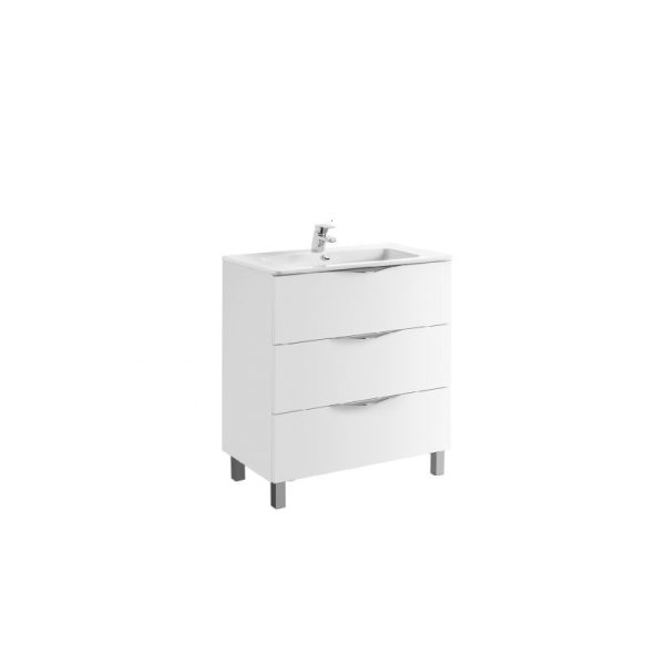 MOBILIER AGATA 79.7X45.3 ALB, 3 SERTARE + LAVOAR EMMA